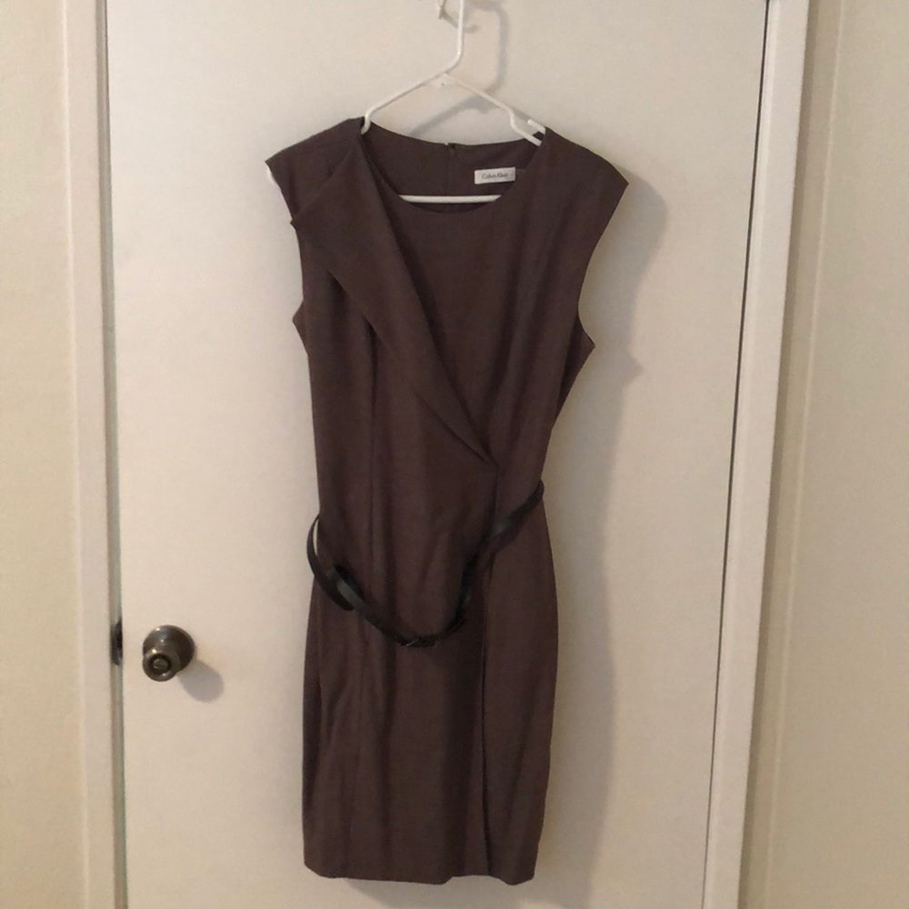 Calvin Klein Brown wrap dress
